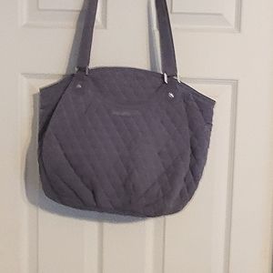 Vera Bradley gray quilted Glenna purse